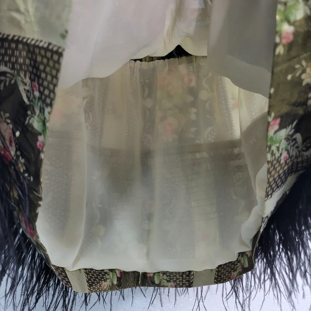 LoveShackFancy Risha Feather Miniskirt